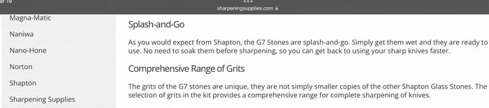 Shapton GlassStone Seven Knife Sharpening Kit